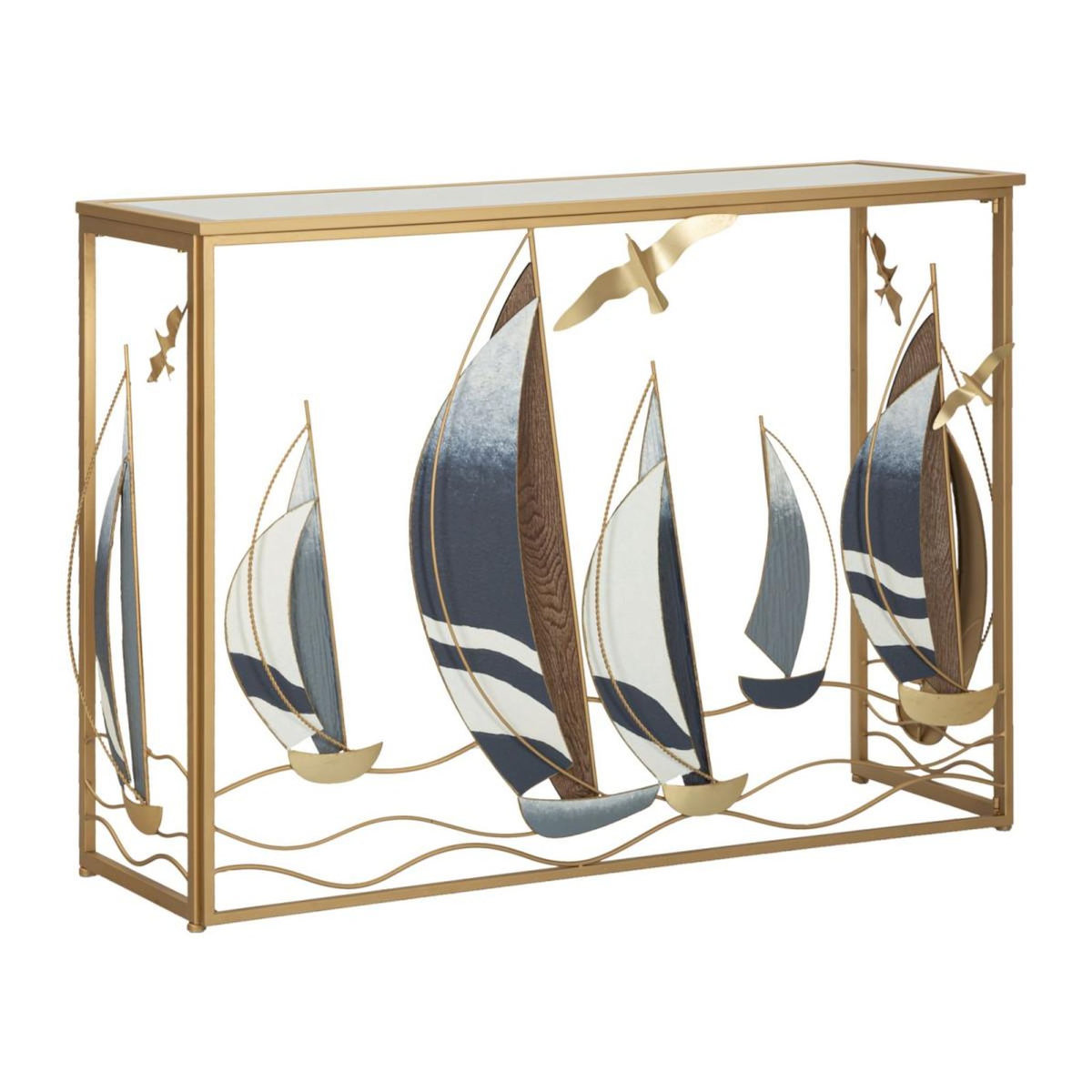 Paris Prix Console Design en Métal  Voiles  108cm Multicolore