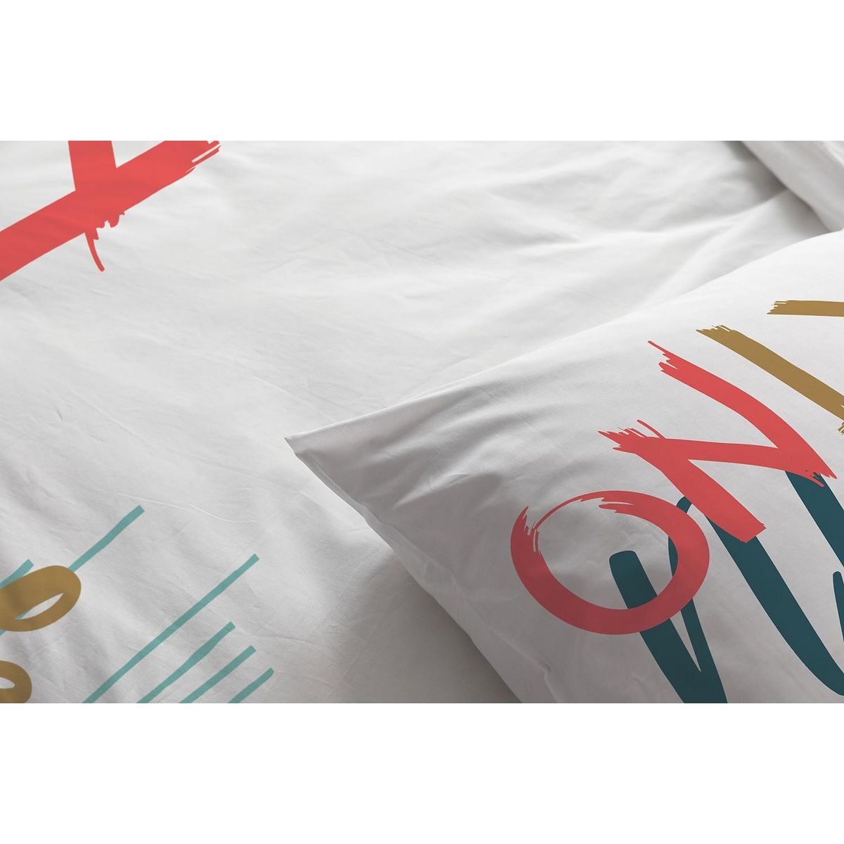 Les Ateliers du Linge Parure de housse de couette 100% coton 57fils only