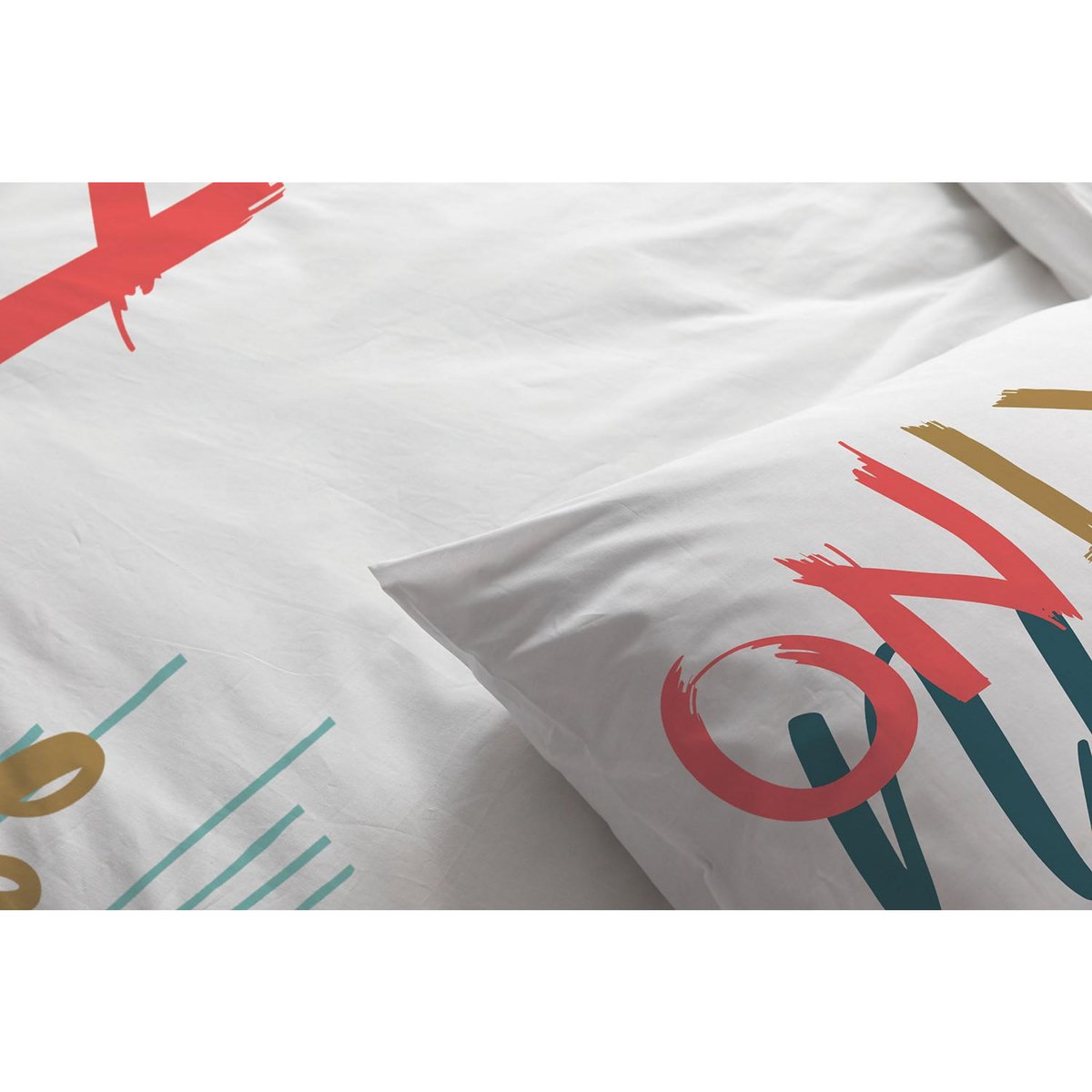 Les Ateliers du Linge Parure de housse de couette 100% coton 57fils only