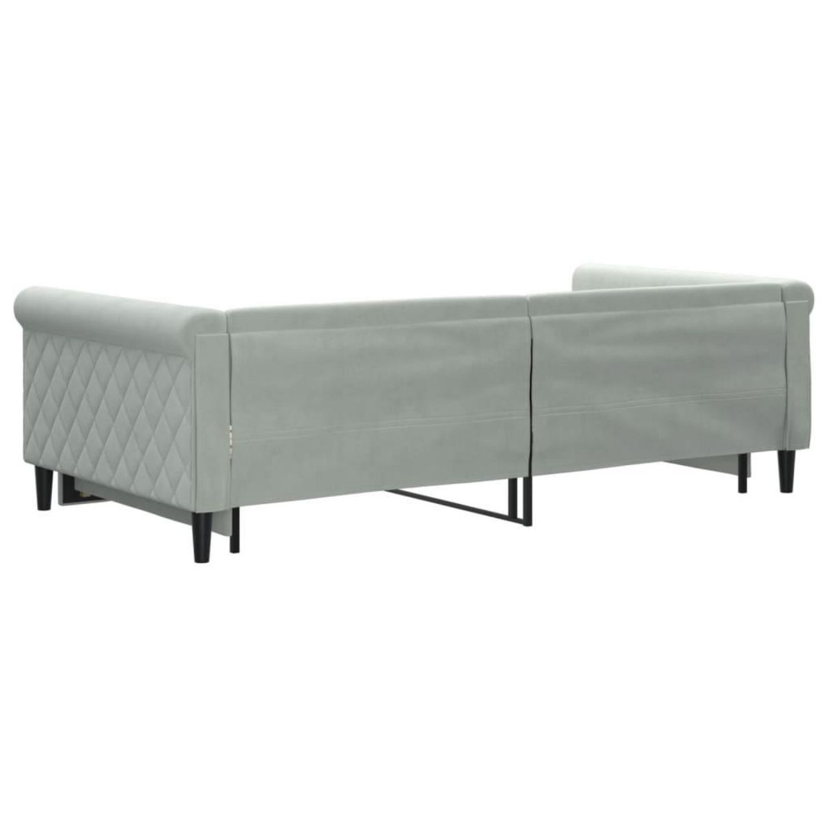 VIDAXL Lit de jour avec gigogne sans matelas gris clair 100x200 cm