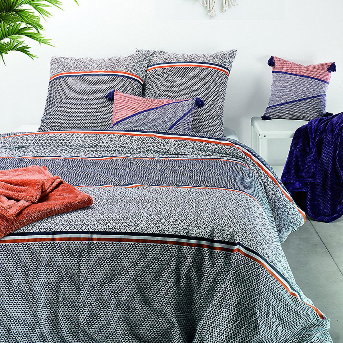 Les Ateliers du Linge Parure housse de couette 100% coton 57fils tilak