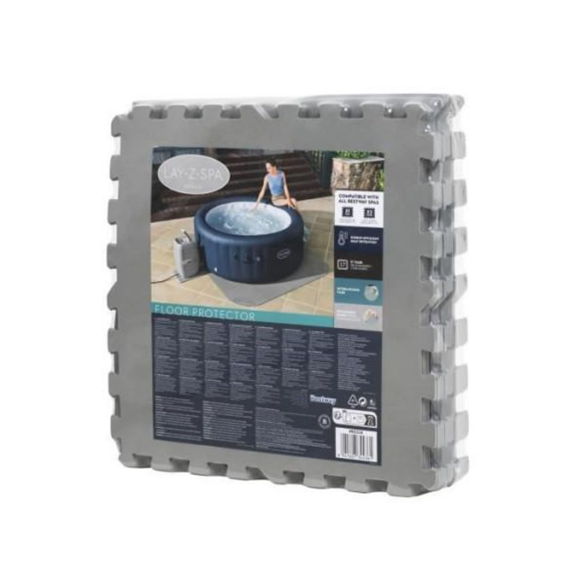 BESTWAY BESTWAY - Tapis de sol pour spa carré ou rond Lay-Z-Spa 196 x 196 cm