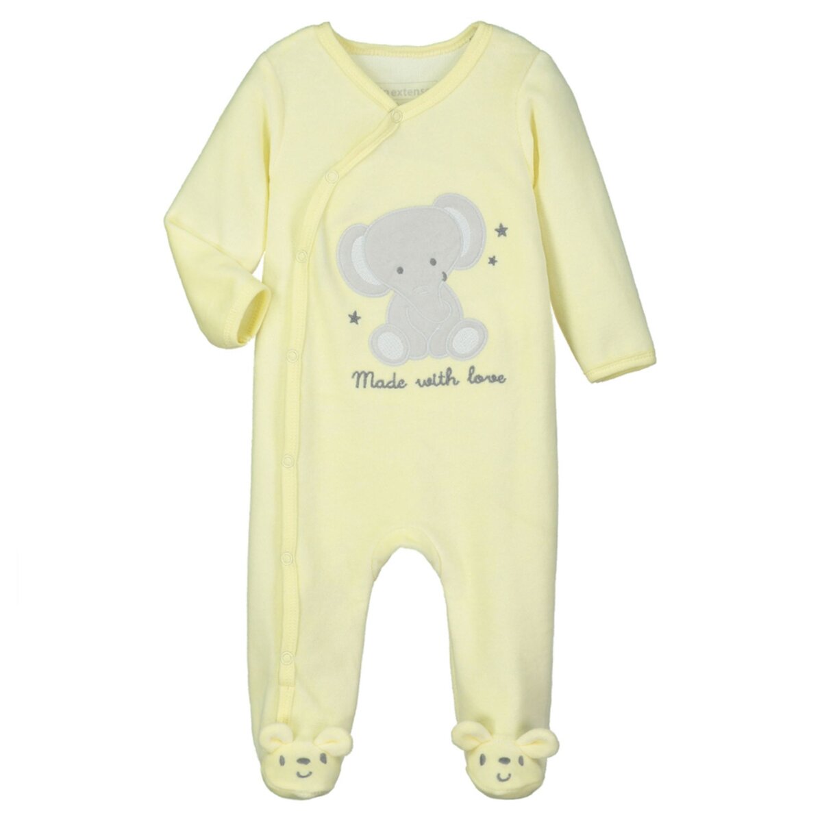 IN EXTENSO Pyjama velours motif éléphant bébé