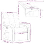 Voir la diapositive 6 : VIDAXL Fauteuil de massage inclinable electrique Rouge bordeaux Tissu