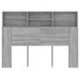 Voir la diapositive 5 : VIDAXL Armoire de tete de lit Sonoma gris 140x19x103,5 cm