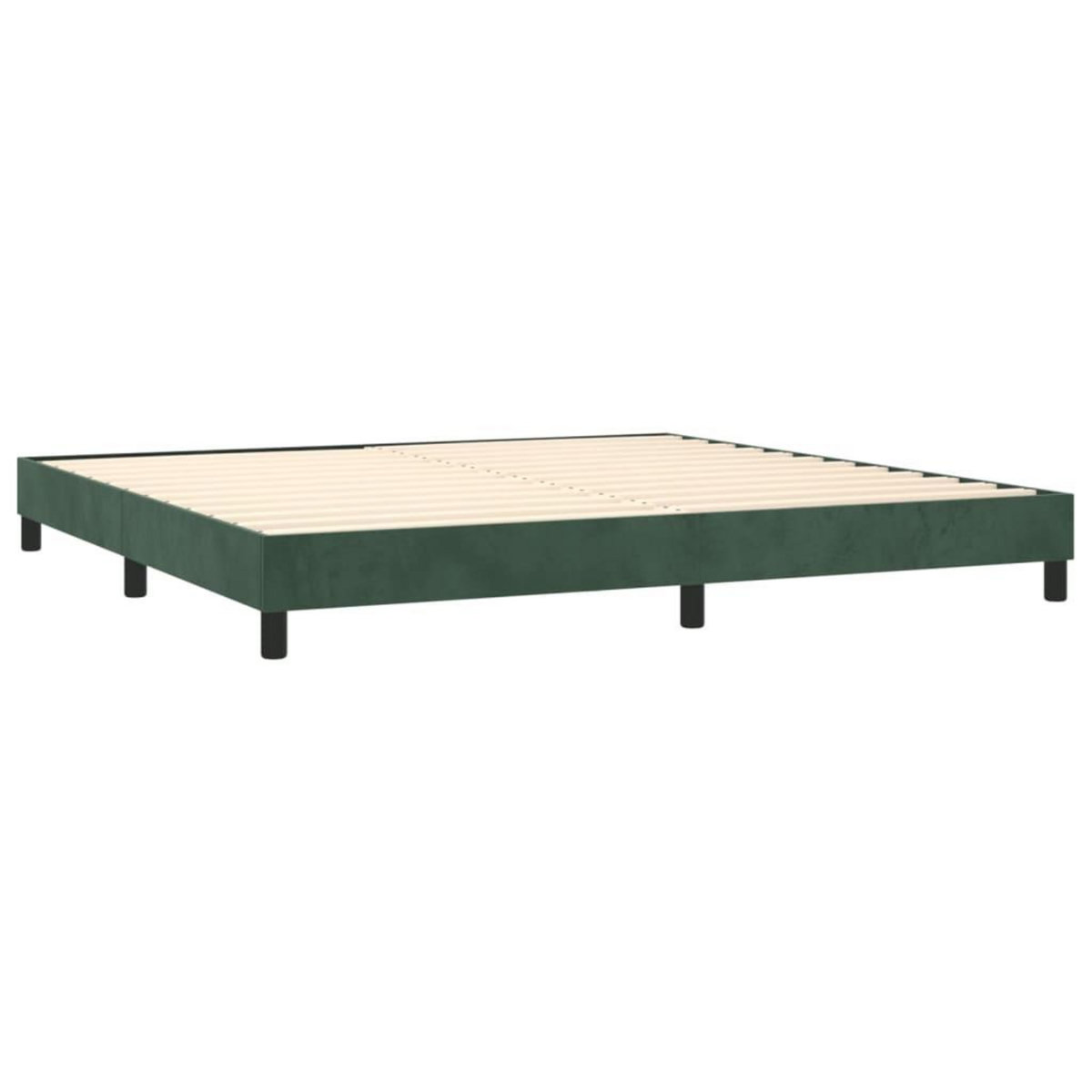 VIDAXL Sommier a lattes de lit avec matelas LED Vert fonce 200x200 cm