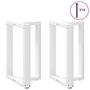 Voir la diapositive 3 : VIDAXL Pieds de table a manger forme de T 2 pcs blanc 50x35x(72-73) cm