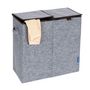 Voir la diapositive 4 : Wenko Double panier à linge en feutrine Scandi - L. 52 x H. 54 cm - Gris