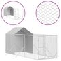 Voir la diapositive 2 : VIDAXL Chenil d'exterieur pour chiens avec toit argente 2x6x2,5 m