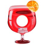 AIRMYFUN Bouée Gonflable Ronde XXL pour Piscine & Plage Ultra Confort, Flotteur Deluxe - Cocktail Passion ø158cm