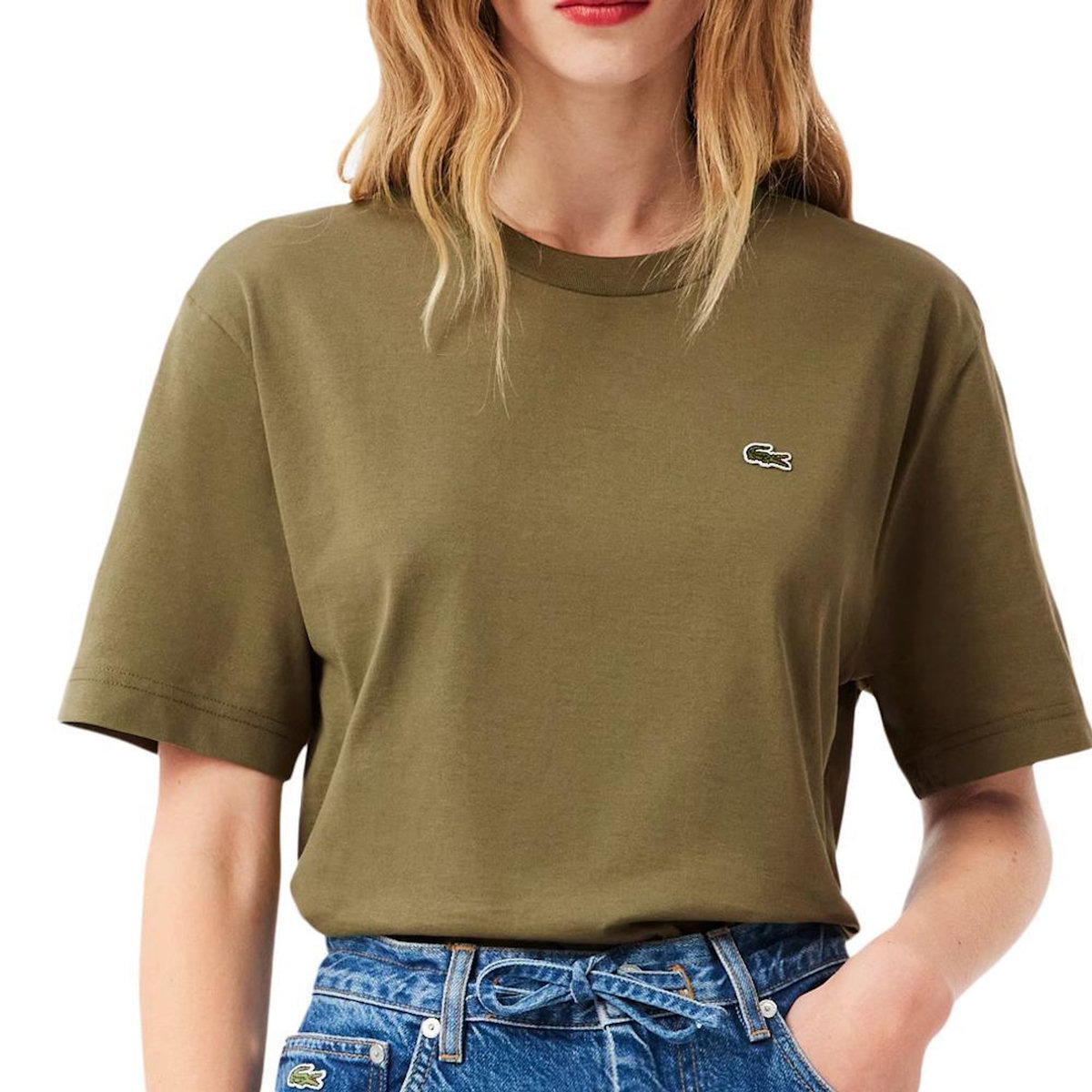 Lacoste T-shirt Kaki Femme Lacoste TF7215