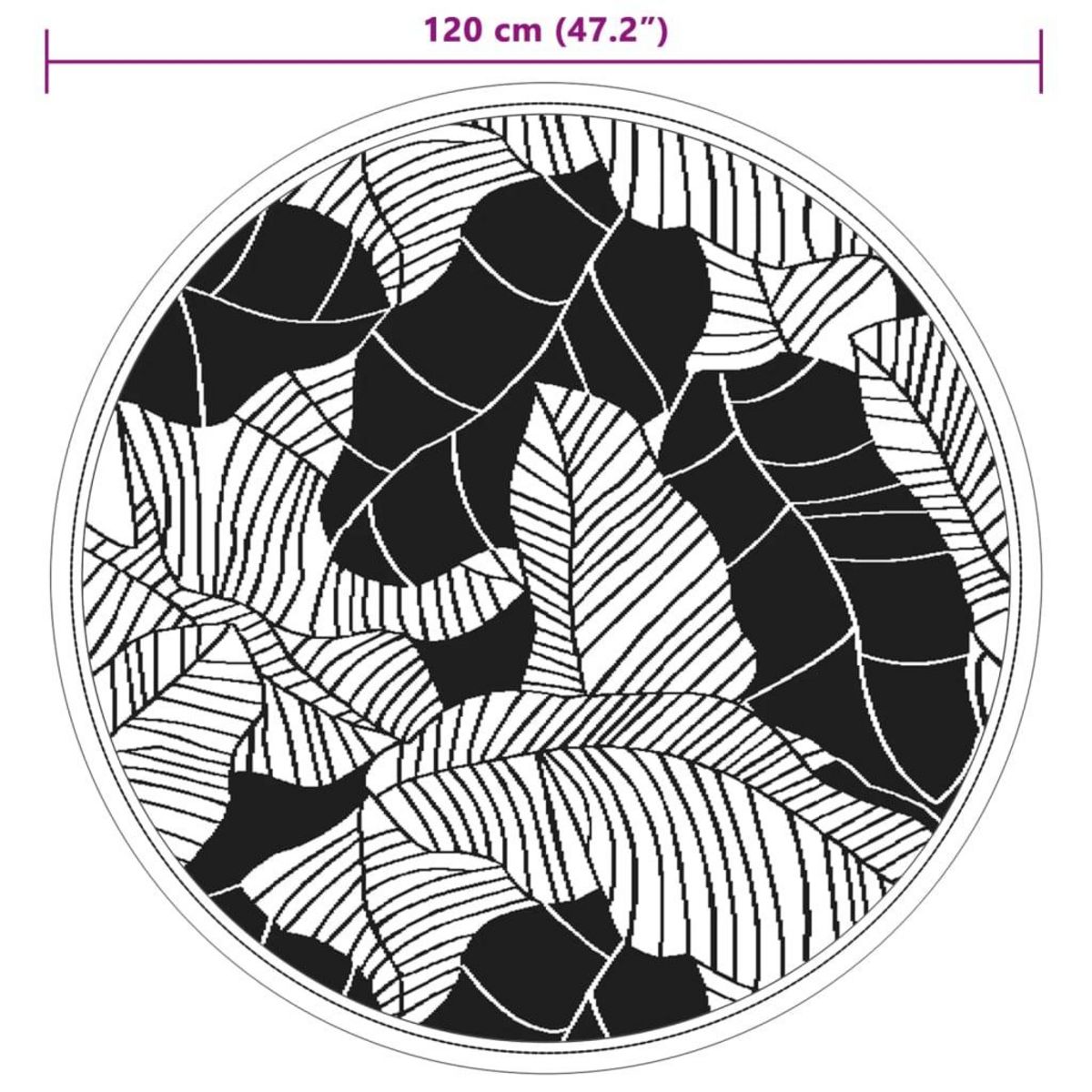 VIDAXL Tapis d'exterieur ARAKIL vert Ø120 cm PP