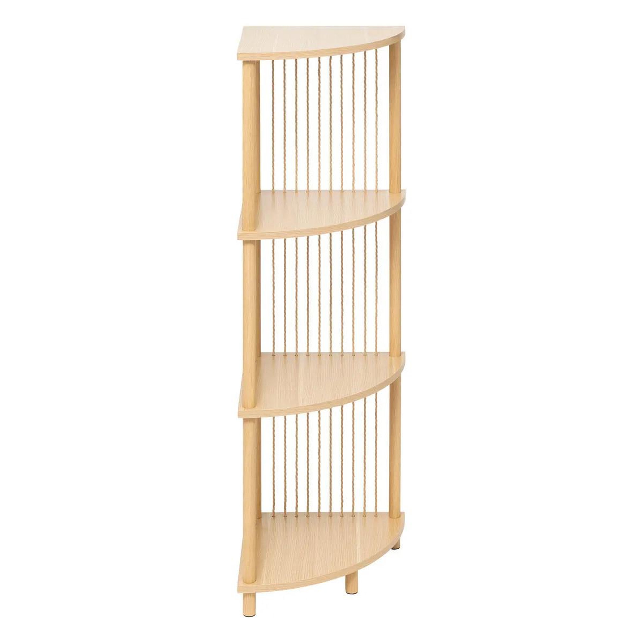 FIVE Étagère d'Angle 4 Niveaux  Kord  110cm Naturel