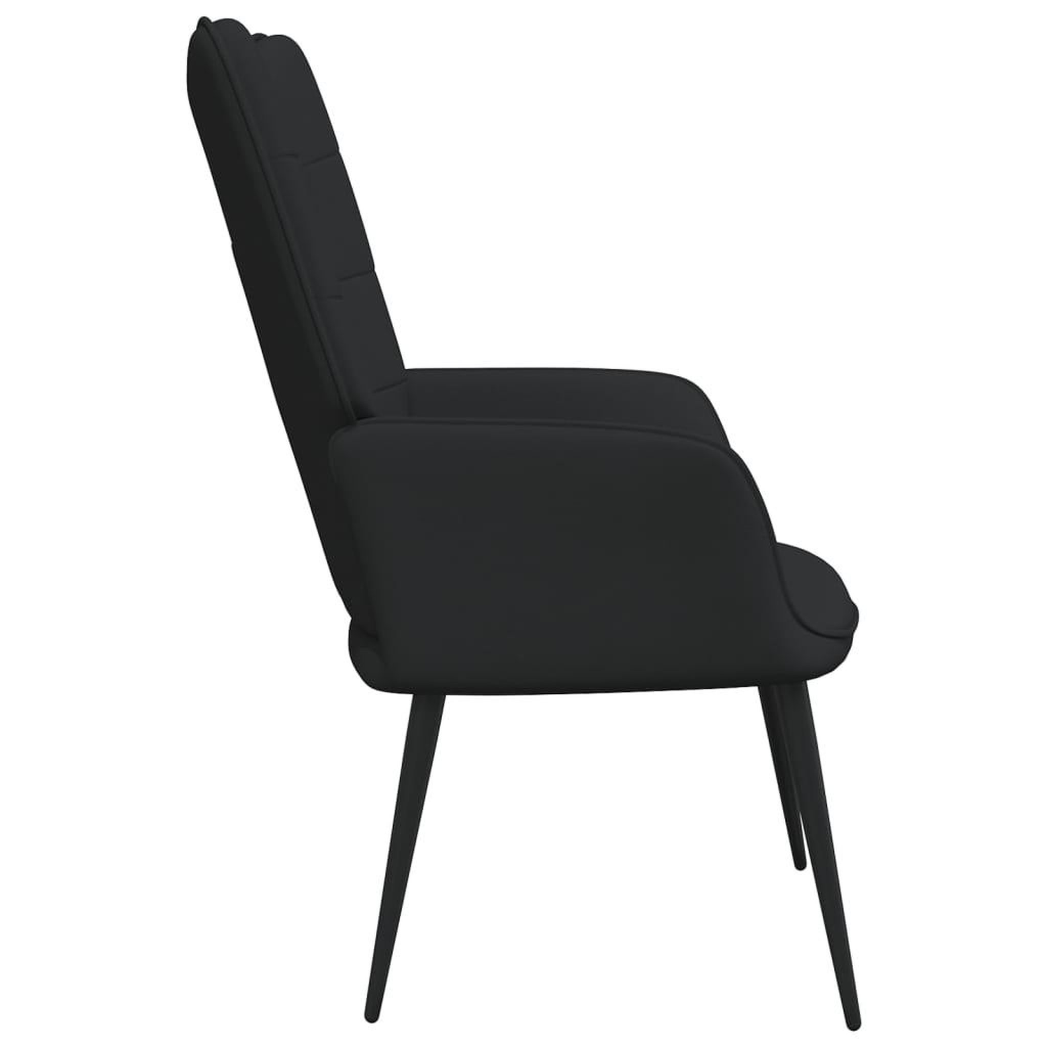 Voir la diapositive 4 : VIDAXL Chaise de relaxation Noir Tissu