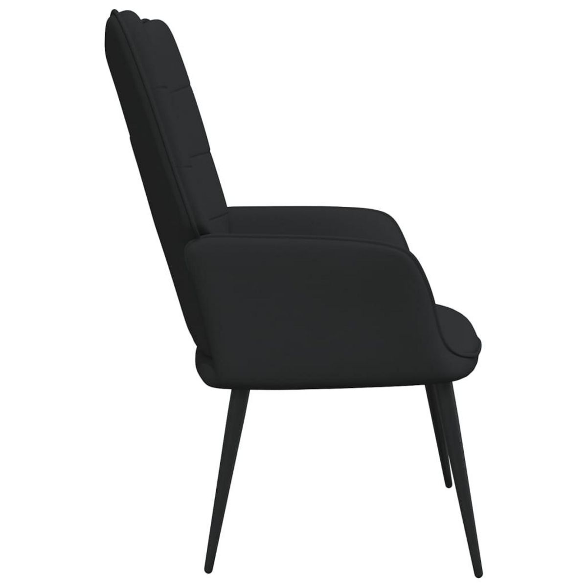 VIDAXL Chaise de relaxation Noir Tissu