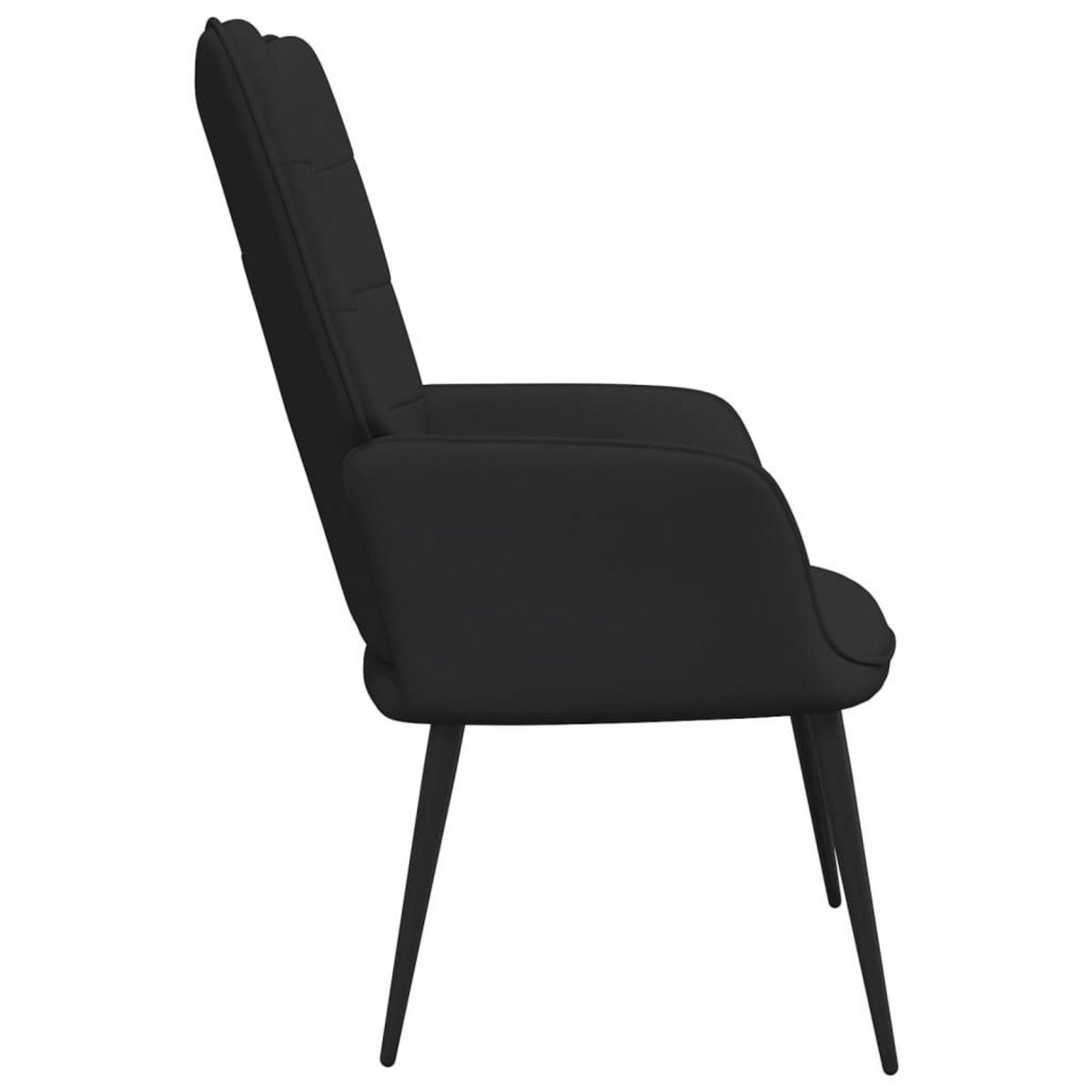 VIDAXL Chaise de relaxation Noir Tissu