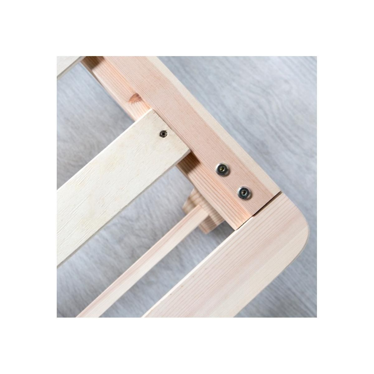 HomeStyle4U Lit Palette 90x200 cm en bois massif