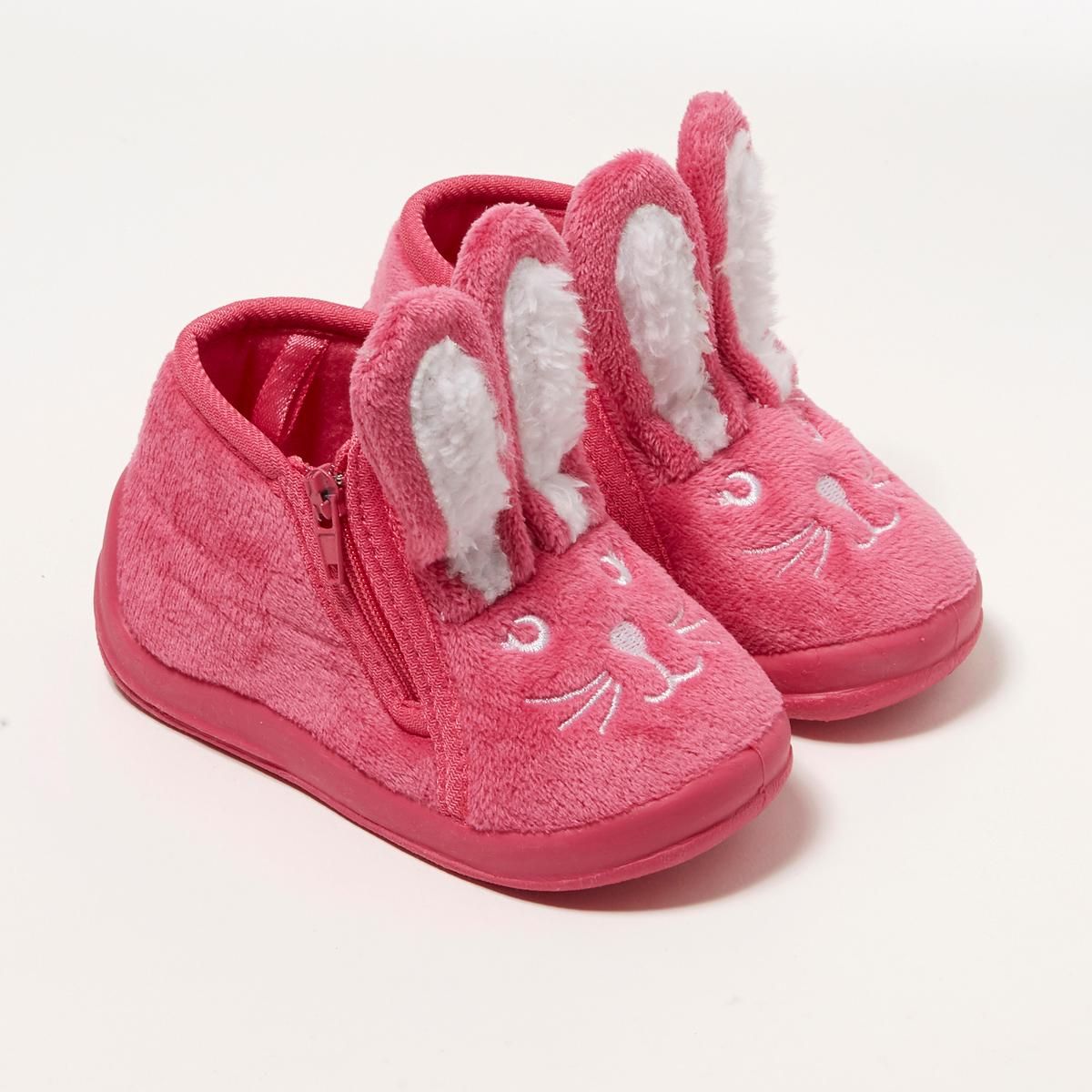 IN EXTENSO Chaussons velours animaux bébé fille