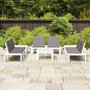 Voir la diapositive 1 : VIDAXL Salon de jardin 6 pcs avec coussins Plastique Blanc