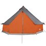 Voir la diapositive 5 : VIDAXL Tente familiale tipi 6 personnes gris et orange imperméable