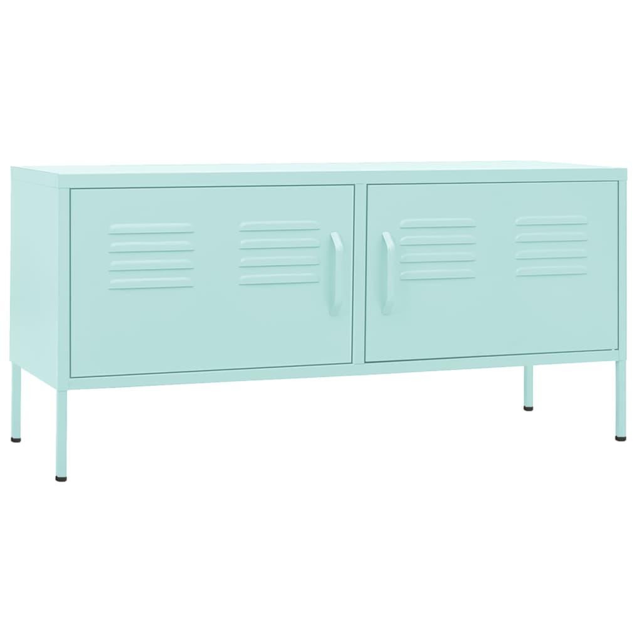 Voir la diapositive 2 : VIDAXL Meuble TV Vert menthe 105x35x50 cm Acier