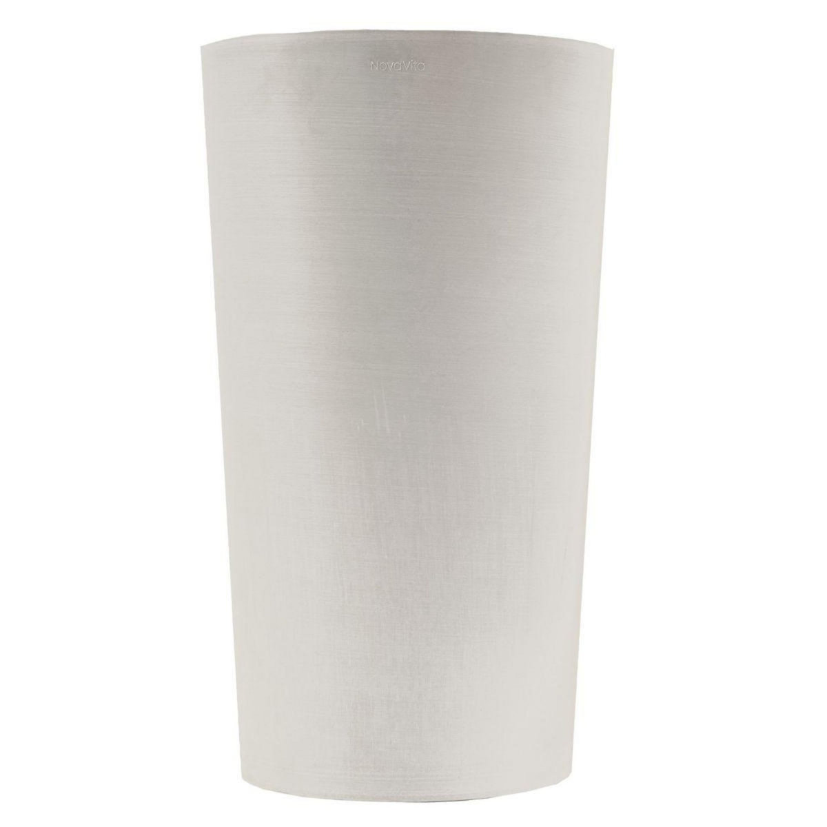 ART PLAST Pot de Fleurs Conique Gris Clair Ø30cm H52cm - Pot de Fleurs Haut en Plastique Recyclé - Design Italien ARTPLAST