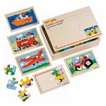 EDUCO Boîte à puzzles - Véhicules - jeu Montessori