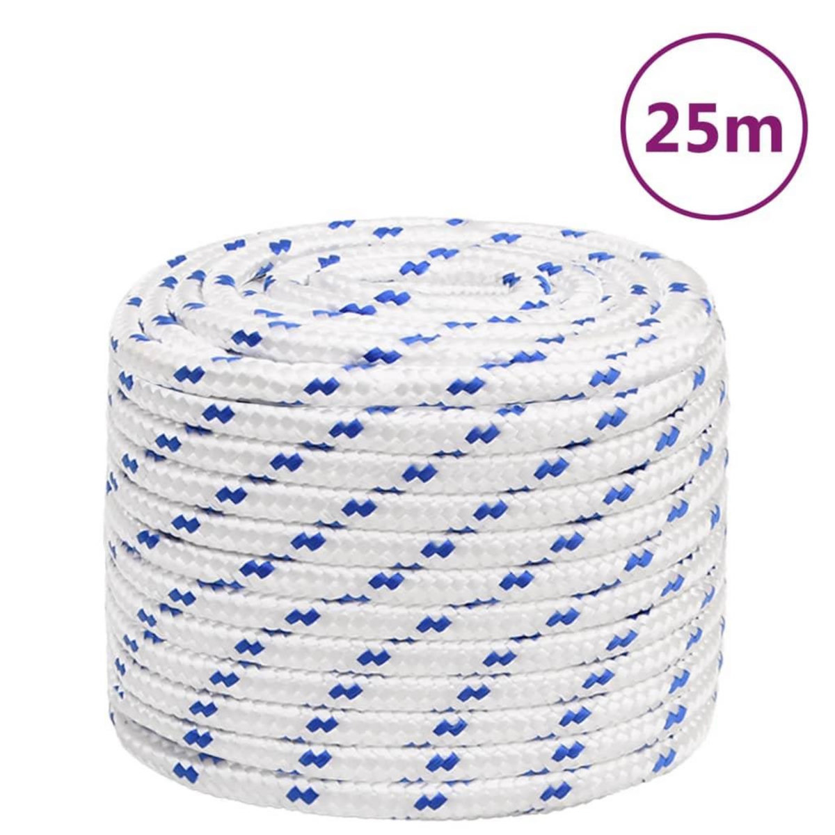VIDAXL Corde de bateau Blanc 18 mm 25 m Polypropylene