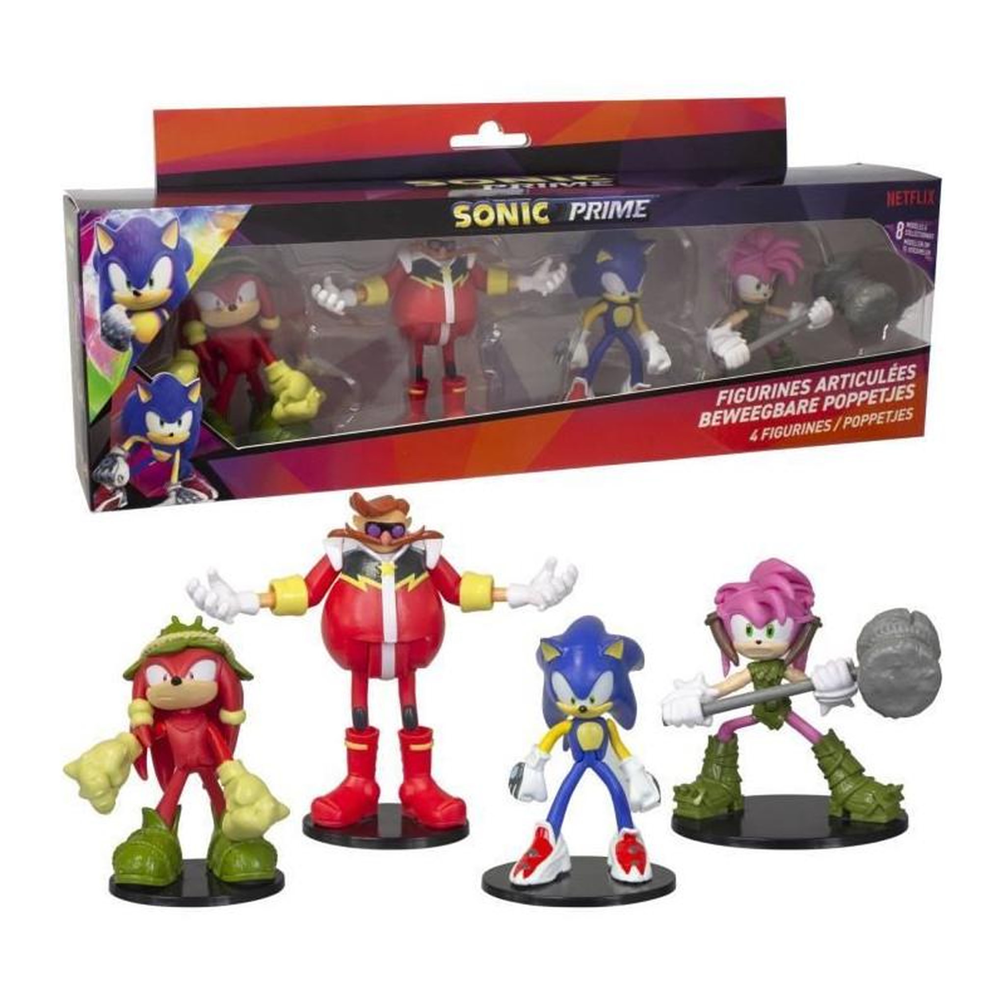 Voir la diapositive 2 : Figurines Lansay Set de Figurines Sonic articulées 7,5 cm