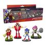 Voir la diapositive 2 : LANSAY SONIC - 4 FIGURINES ARTICULÉES - 7,5 CM (ASST)