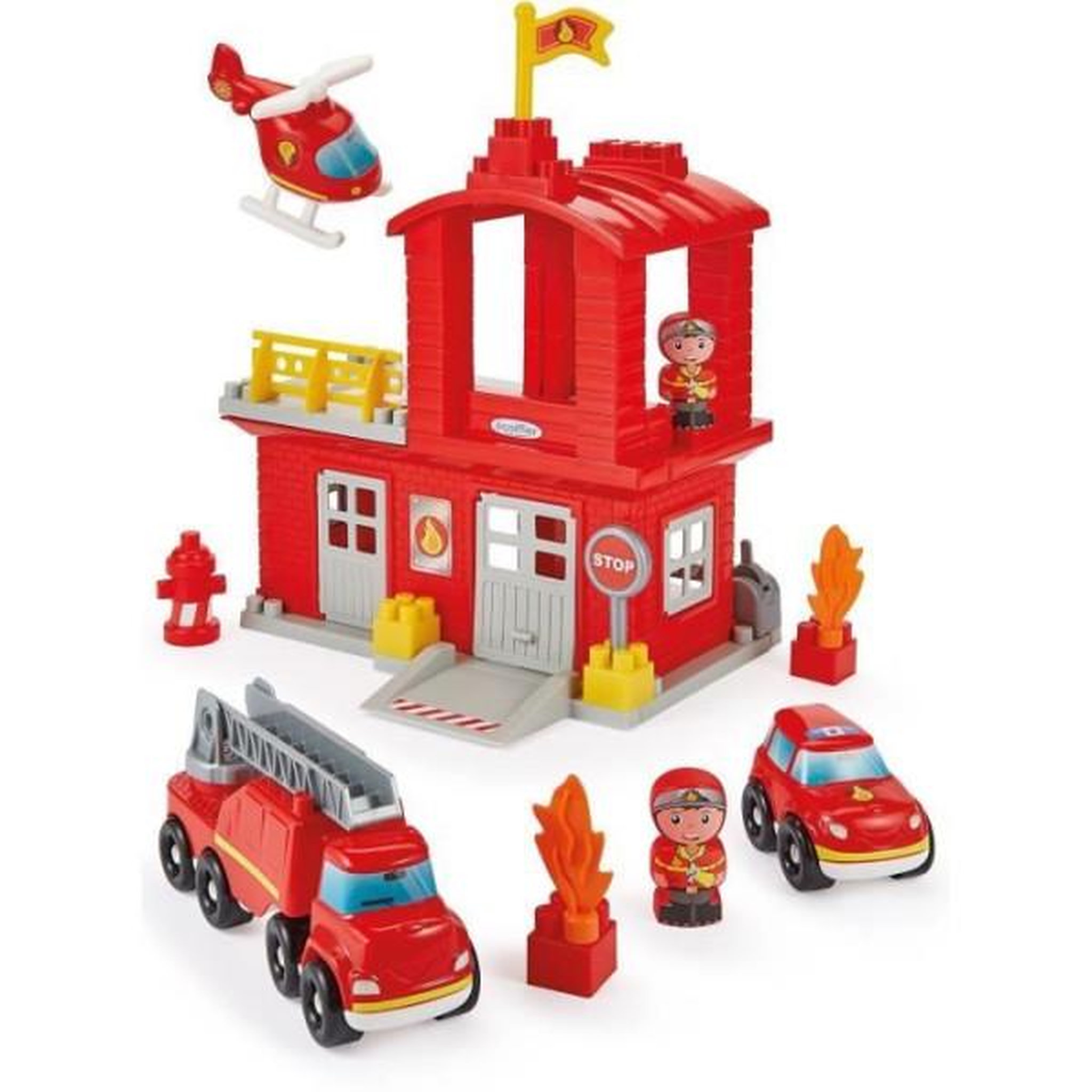 Voir la diapositive 2 : Ecoiffier ECOIFFIER 2980 Abrick - Caserne des pompiers - Au feu les pompiers