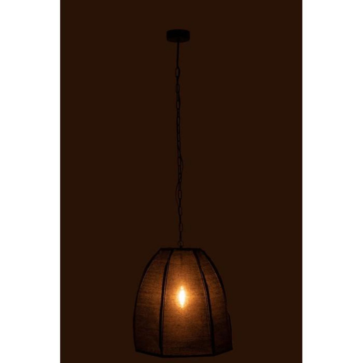 Paris Prix Lampe Suspension en Lin  Poire  161cm Noir
