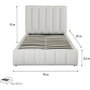 Voir la diapositive 4 : Habitat et Jardin Lit bouclette avec coffre  Annie  - 160 x 200 cm - Blanc