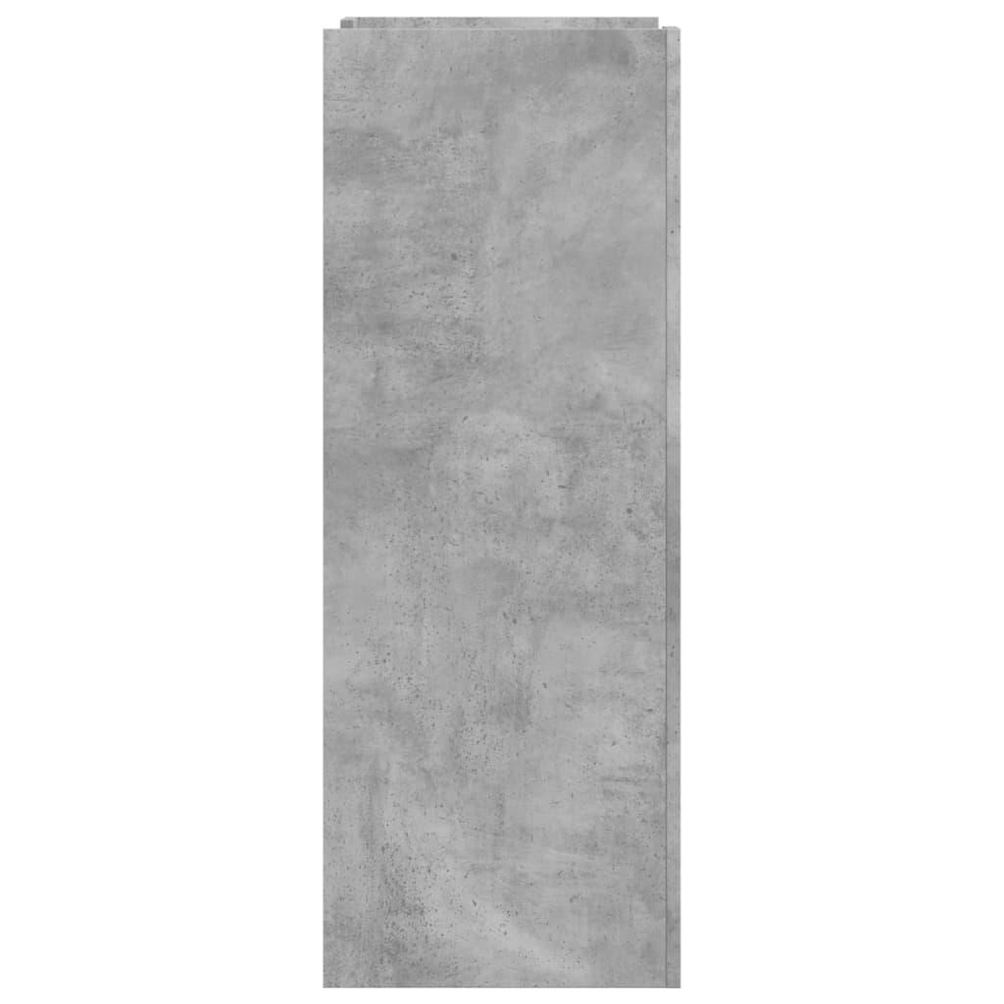 Voir la diapositive 5 : VIDAXL Armoire a chaussures gris beton 52x37,5x100cm bois d'ingenierie