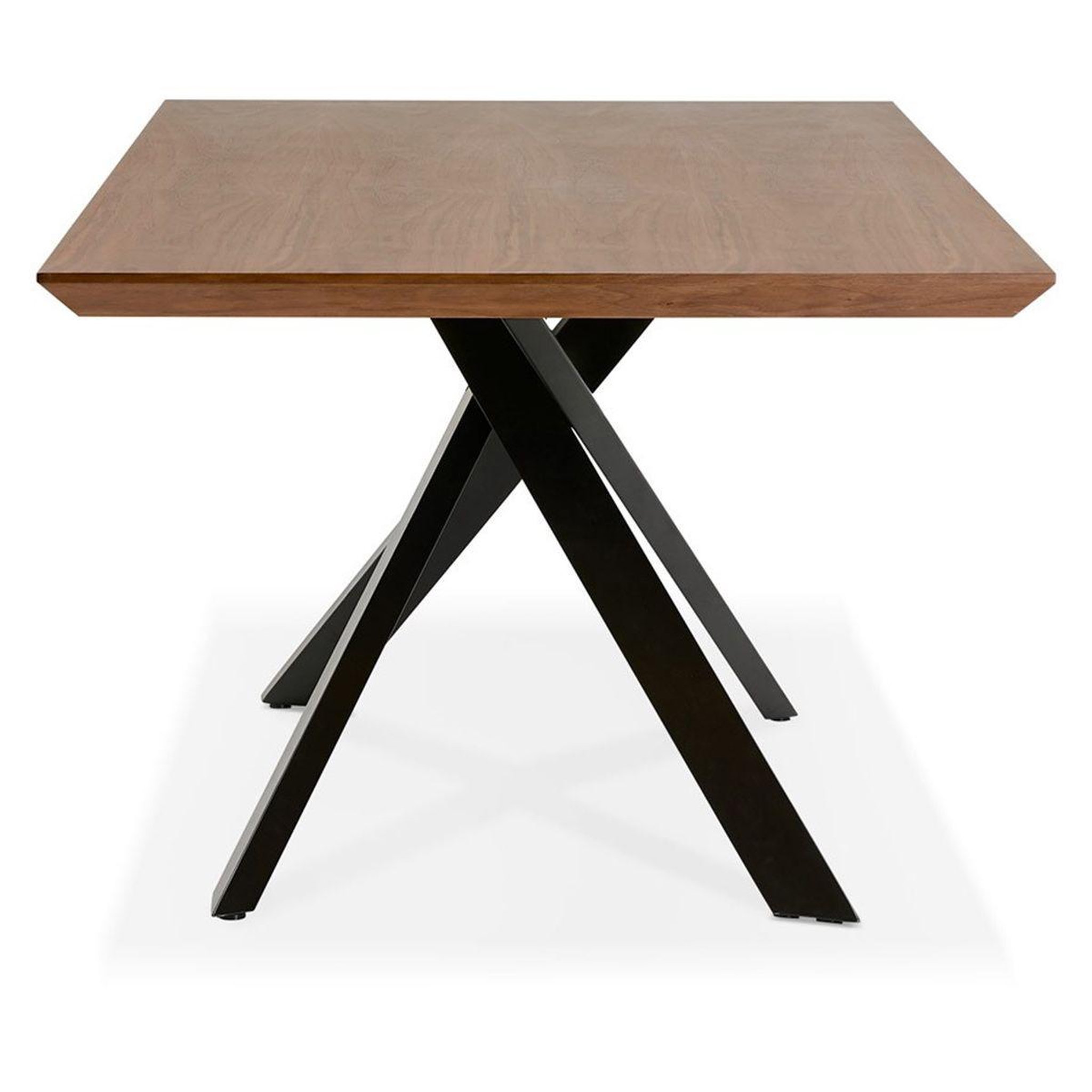 Voir la diapositive 3 : Paris Prix Table à manger en bois  laby  200cm noyer & noir