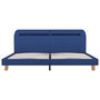 Voir la diapositive 5 : VIDAXL Cadre de lit avec LED sans matelas bleu tissu 180x200 cm