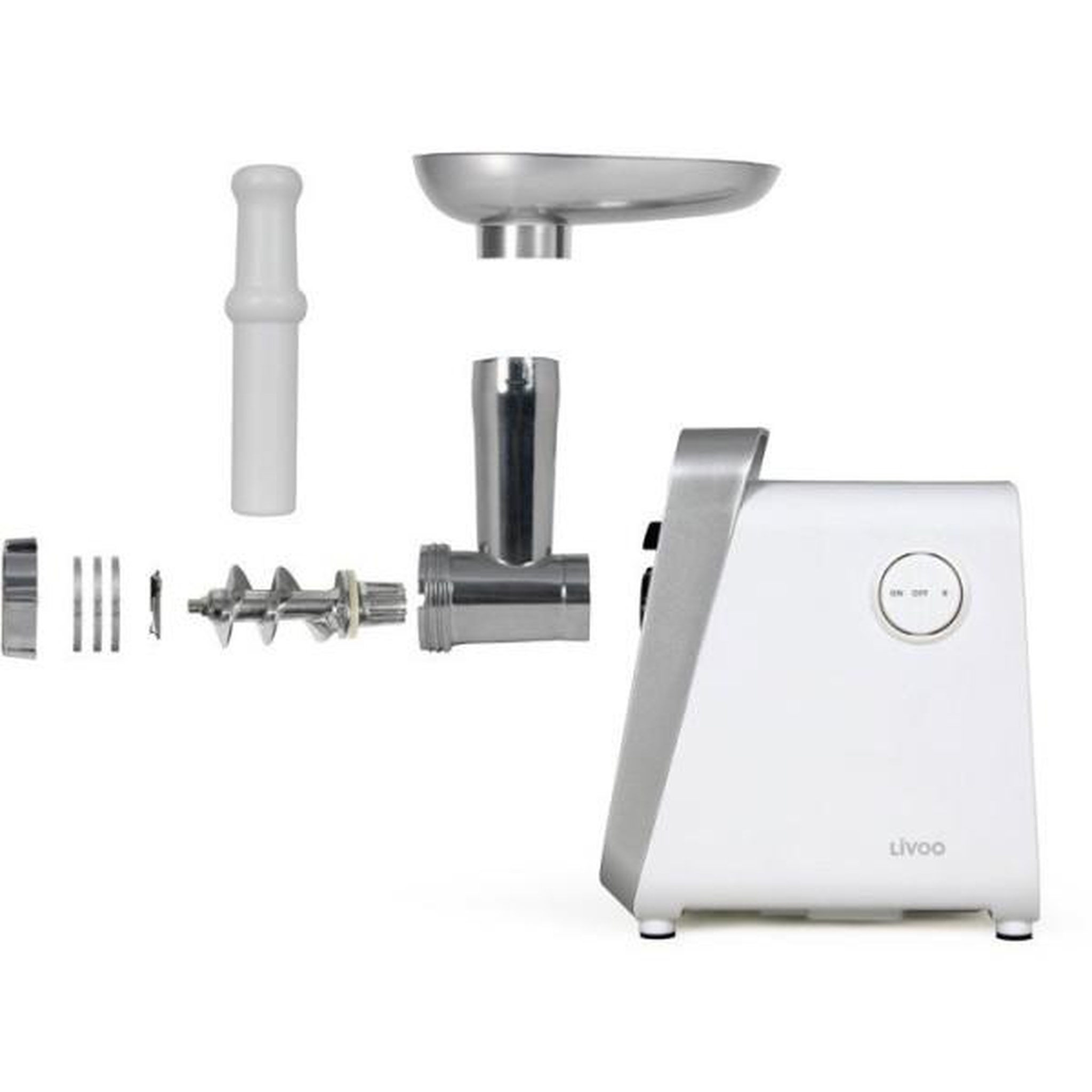 Voir la diapositive 4 : LIVOO Hachoir à viande 350w blanc - dop257w