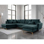Voir la diapositive 1 : BEST MOBILIER Lagom - canapé d'angle panoramique - convertible - avec coffre - en tissu - 7 places - gauche