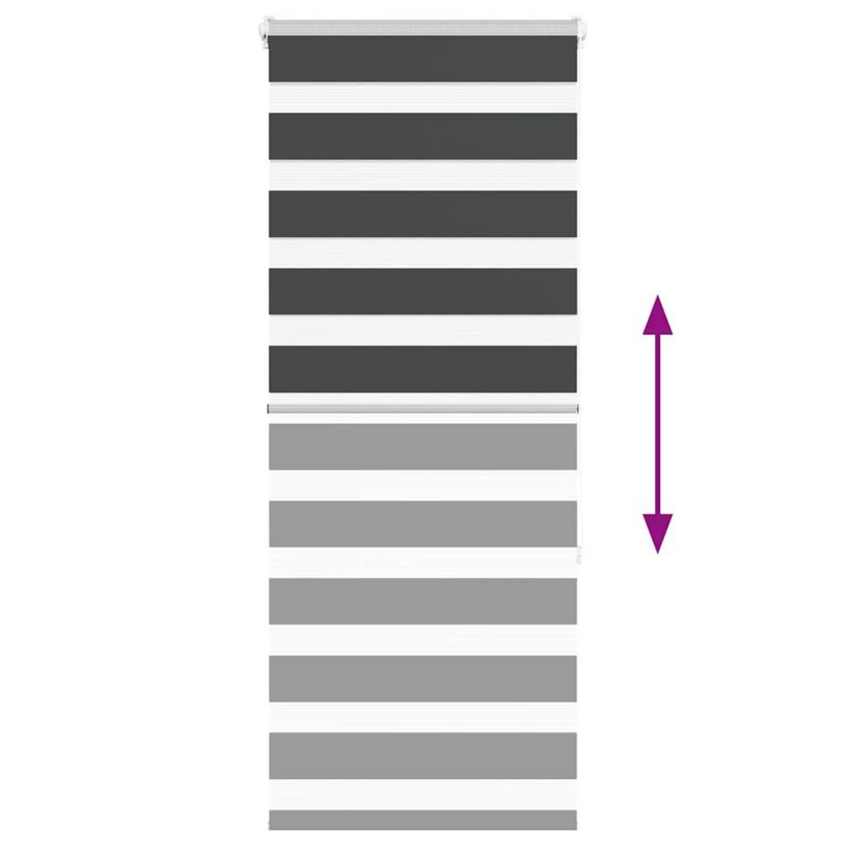 VIDAXL Store zebre noir 60x150 cm largeur du tissu 55,9 cm polyester