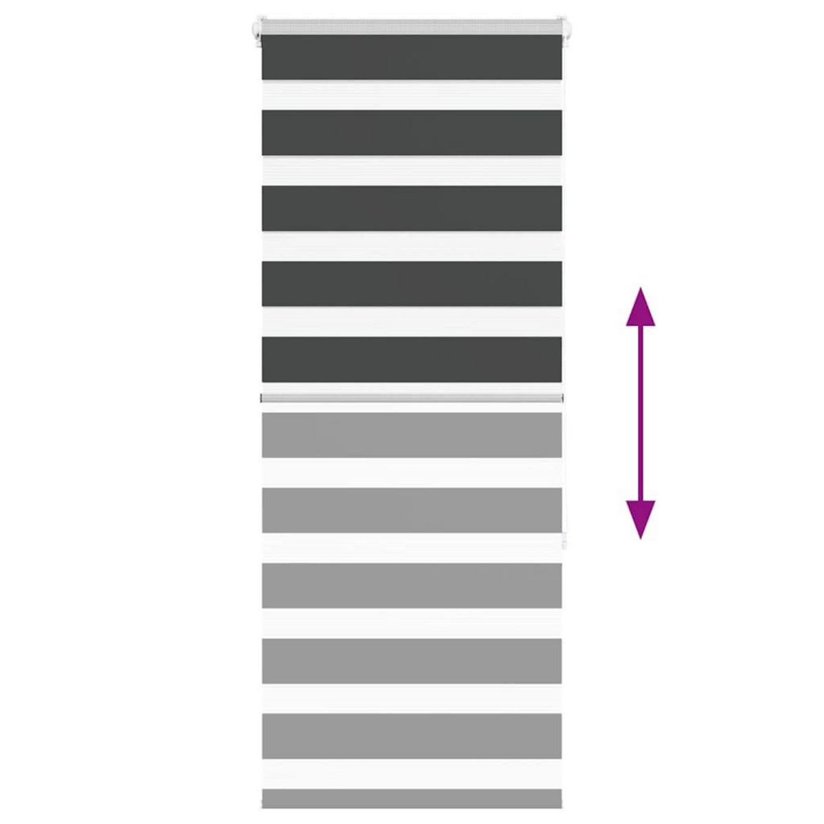 VIDAXL Store zebre noir 60x150 cm largeur du tissu 55,9 cm polyester