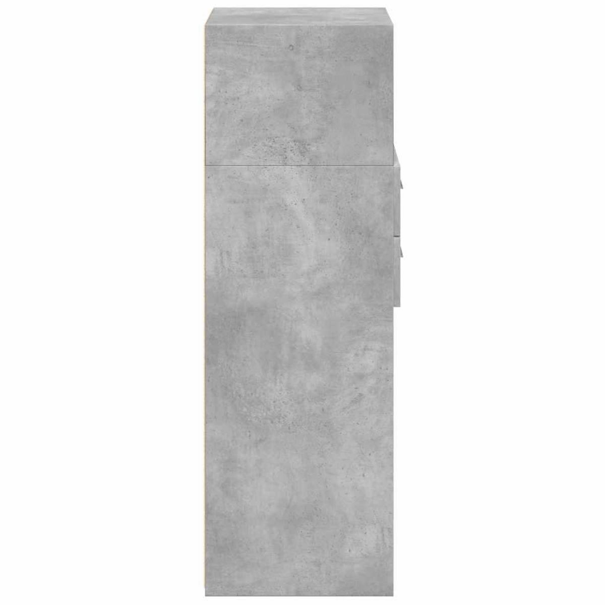 VIDAXL Buffet haut gris beton 30x42,5x124 cm bois d'ingenierie