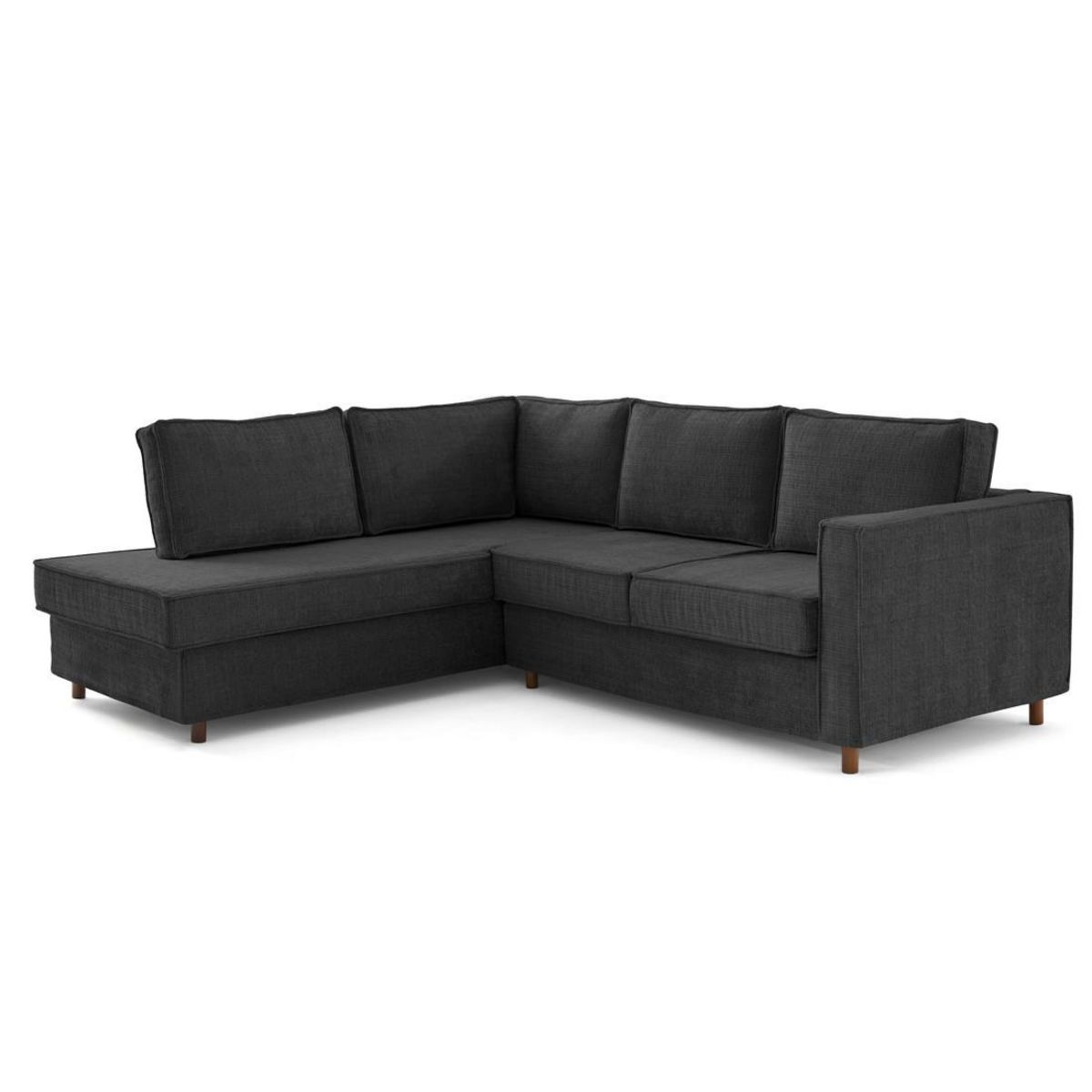 LISA DESIGN Jake - canapé déhoussable d'angle gauche 5 places en velours texturé