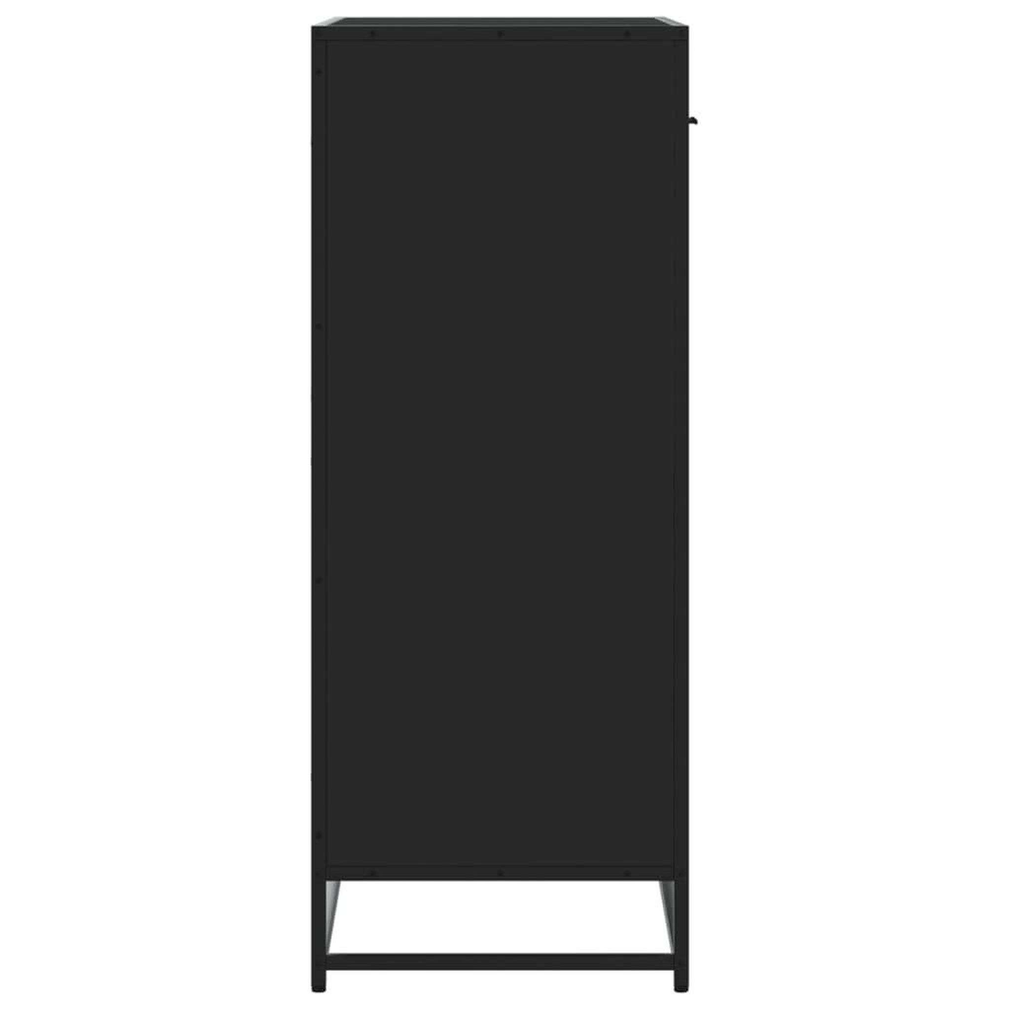 Voir la diapositive 5 : VIDAXL Meuble a chaussures noir 75x38x97,5 cm bois d'ingenierie metal