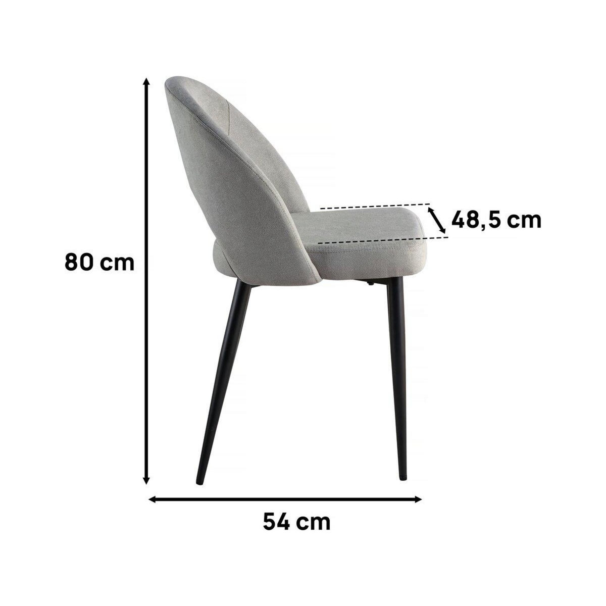 Habitat et Jardin Lot de 2 chaises  Alma  - Gris