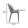 Voir la diapositive 3 : Habitat et Jardin Lot de 2 chaises  Alma  - Gris