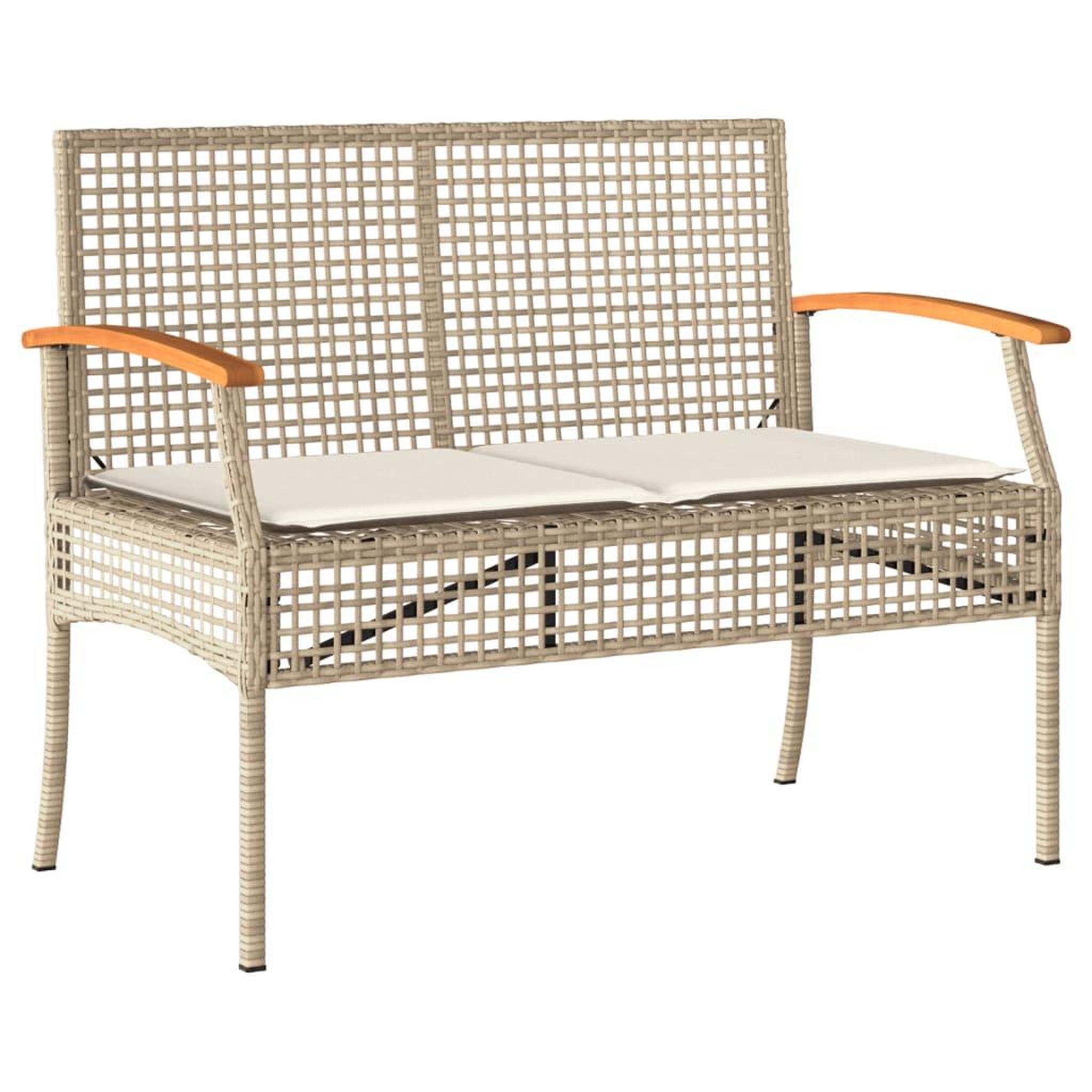 Voir la diapositive 4 : VIDAXL Salon de jardin avec coussins 4 pcs beige resine tressee