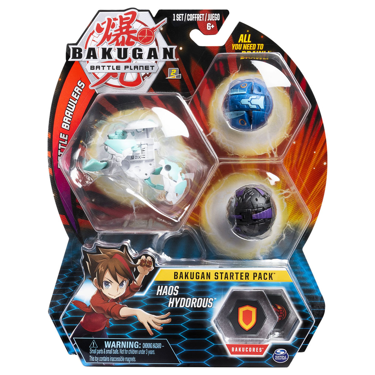 SPIN MASTER Starter Pack figurine Haos Hydorous + cartes - Bakugan Battle Planet