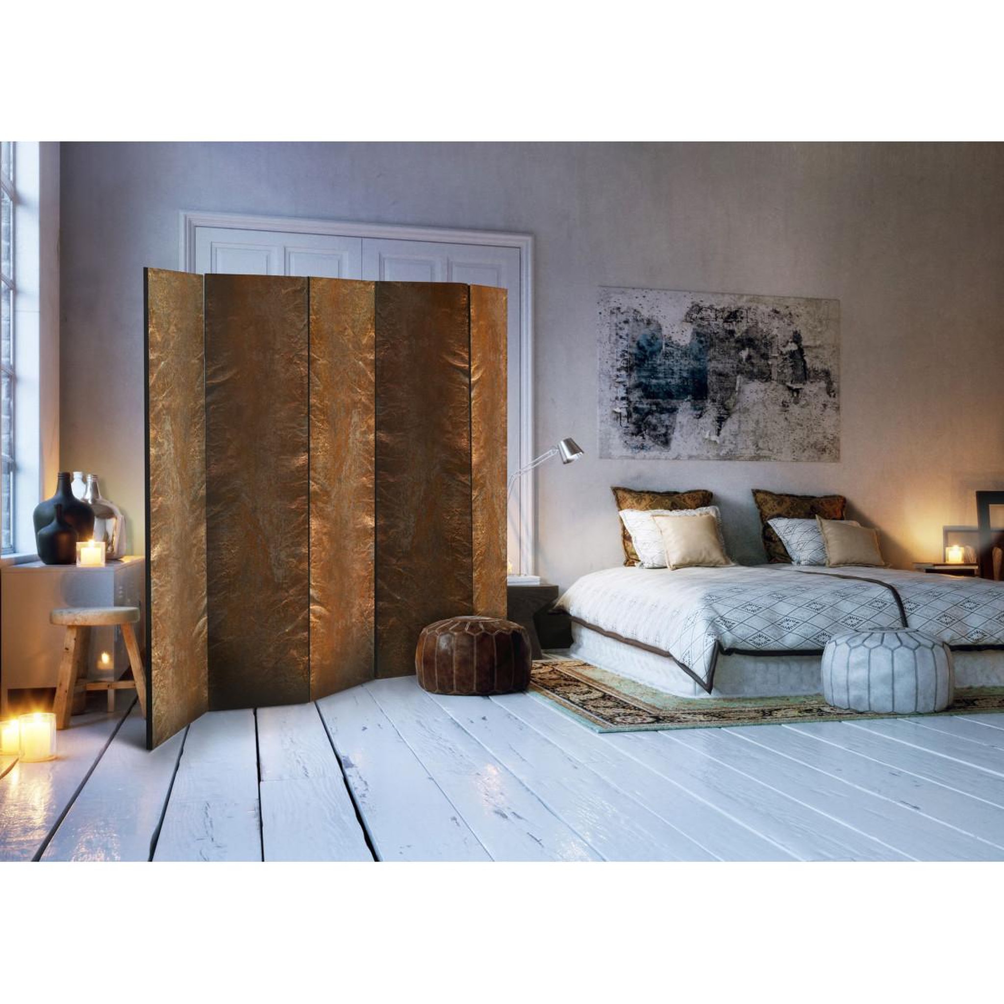 Voir la diapositive 2 : Paris Prix Paravent 5 volets  copper chic  172x225cm