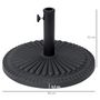 Voir la diapositive 3 : OUTSUNNY Pied de parasol base de lestage parasol rond ciment HDPE motif rosace Ø 49 cm poids net 15 Kg noir