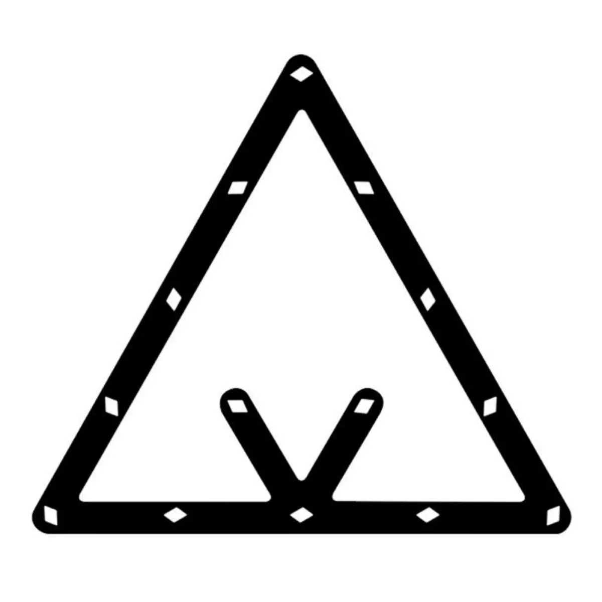 Paris Prix Lot de 6 Triangles de Positionnement  Billard  24 cm Noir